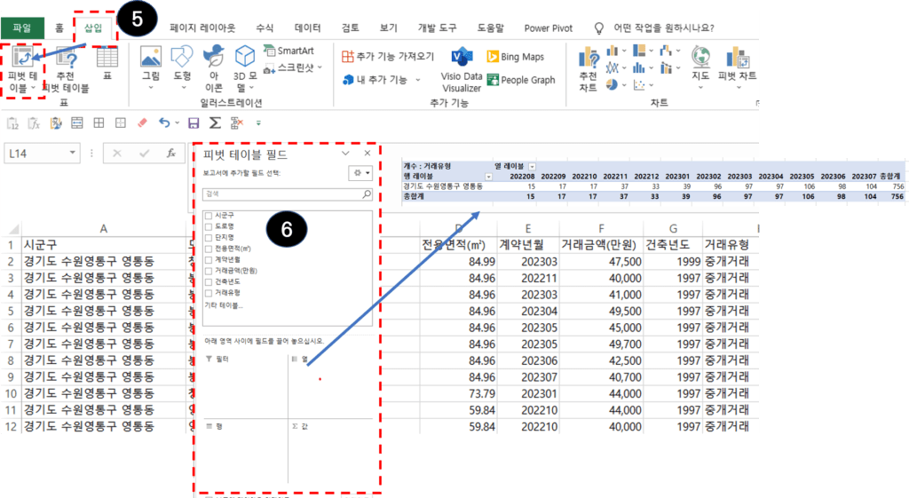 국토교통부실거래가 분석자료